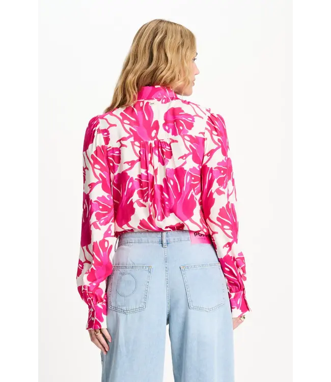 SP9501/MultiColour  BLOUSE - Urban Flora White