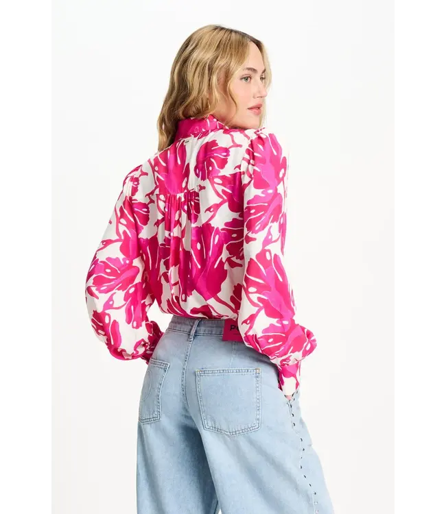 SP9501/MultiColour  BLOUSE - Urban Flora White