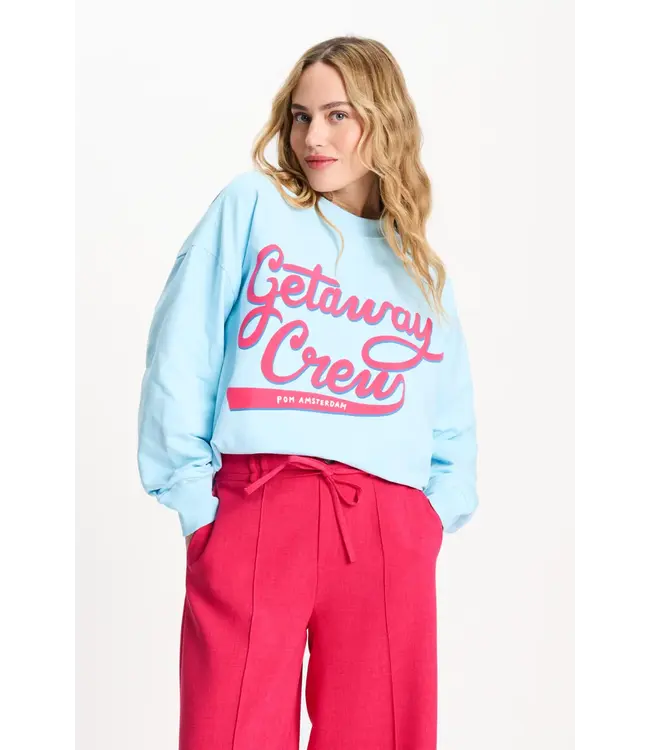 SP9522/Blue  SWEATER - Getaway Crew Blue Mist