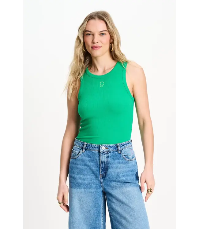 SP9534/Green  TANKTOP - Rib Palm Green