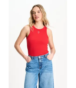 POM Amsterdam SP9575/Red  TANKTOP - Rib Bloom Red