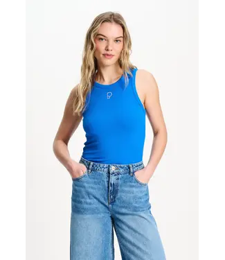 POM Amsterdam SP9640/Blue  TANKTOP - Rib Ocean Blue