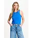 POM Amsterdam SP9640/Blue  TANKTOP - Rib Ocean Blue