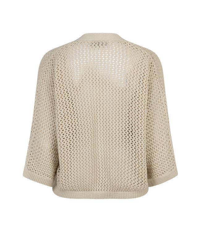 SRB4851/pebble  Cardigan Pointelle