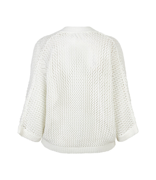 SRB4851/Offwhite  Cardigan Pointelle