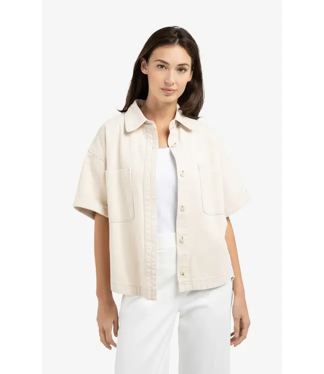 01-511050-603/99056  Denim jacket with short sleeves and patch pockets