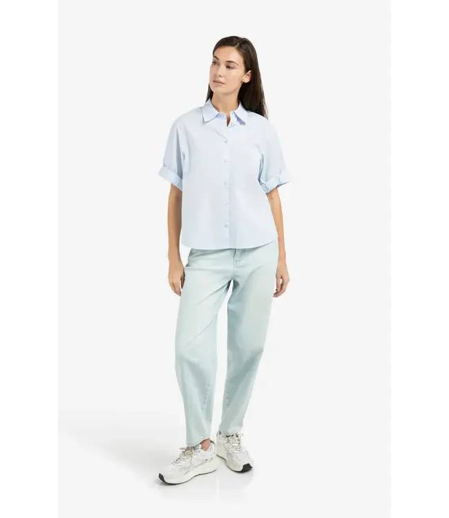 01-201207-603/99048  Blouse with short rolled-up sleeves and collar