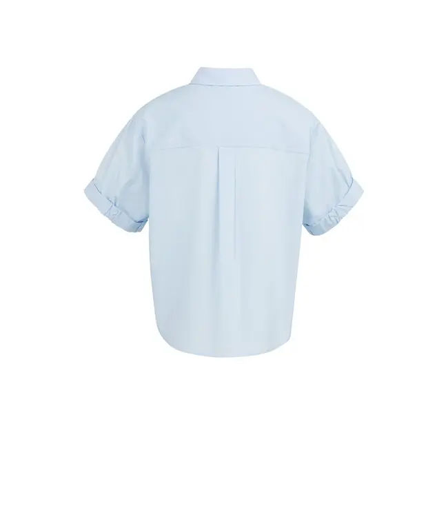 01-201207-603/99048  Blouse with short rolled-up sleeves and collar