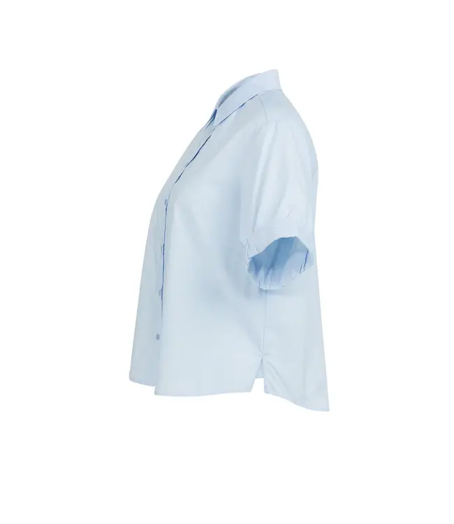 01-201207-603/99048  Blouse with short rolled-up sleeves and collar