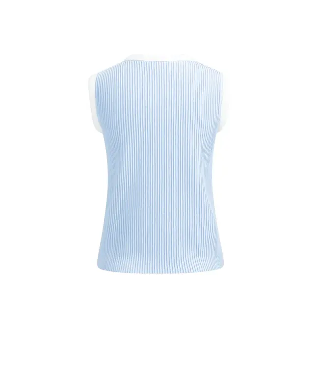 01-000565-603/99048  Sleeveless ribbed sweater with crew neckline