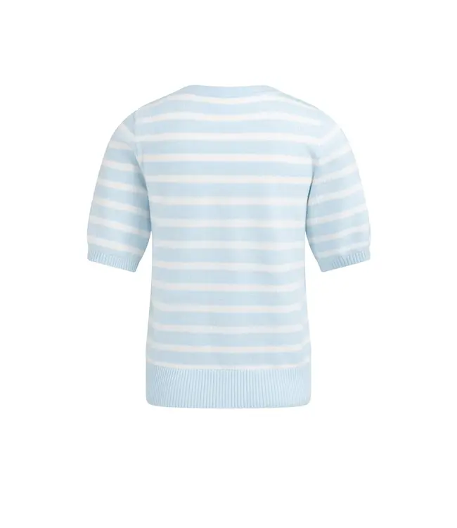 01-000560-603/990481  Knitted sweater with stripe pattern and short sleeves