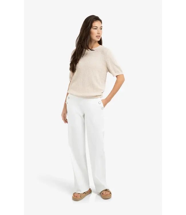 01-000564-603/990521  Textured knitted sweater with short sleeves