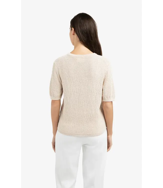 01-000564-603/990521  Textured knitted sweater with short sleeves