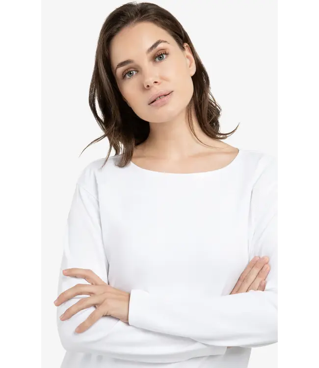 01-709261-603/00000  Top with long sleeves and refined seam detail