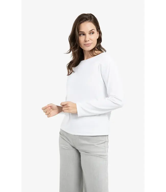 01-709261-603/00000  Top with long sleeves and refined seam detail