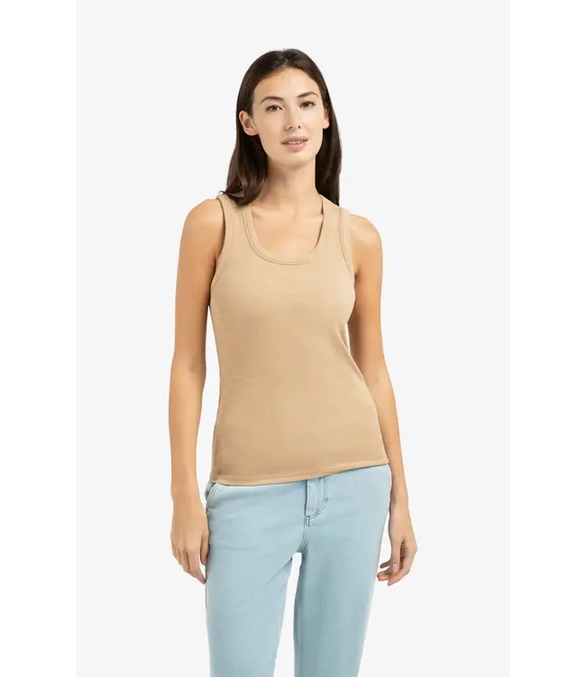 01-729051-603/99051  Ribbed singlet with round neckline