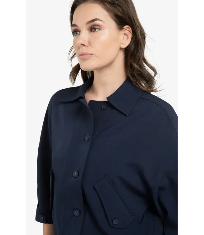 01-201206-603/93923  Blouse jacket with adjustable waistband and pockets
