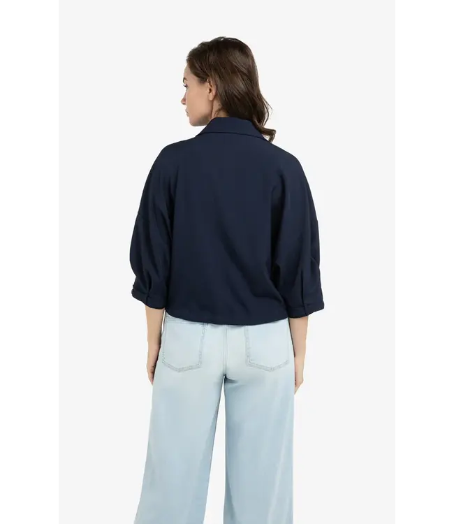 01-201206-603/93923  Blouse jacket with adjustable waistband and pockets