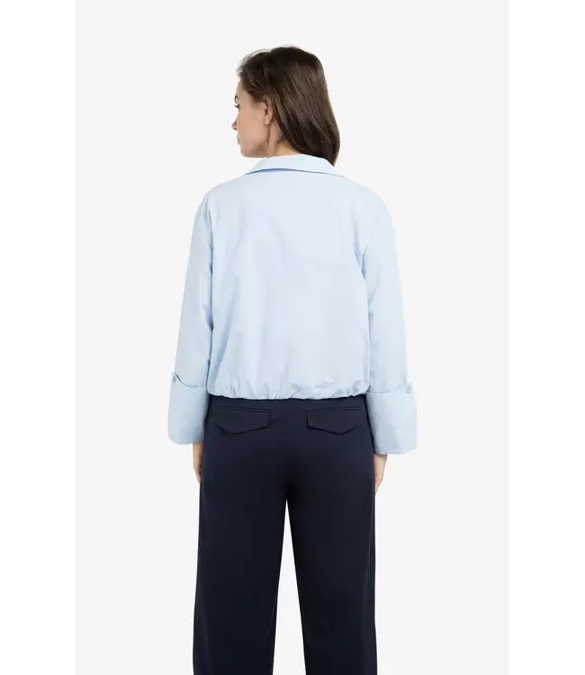 01-701355-603/99048  Balloon blouse with deep V-neck