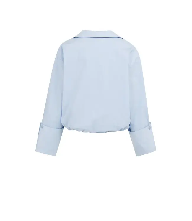 01-701355-603/99048  Balloon blouse with deep V-neck