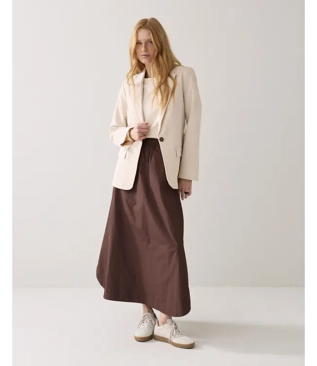 1s1299-12365/000122-Ivory  Blazer Cotton blend