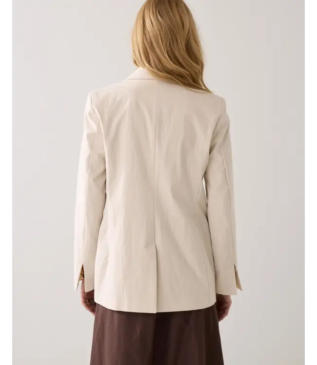1s1299-12365/000122-Ivory  Blazer Cotton blend