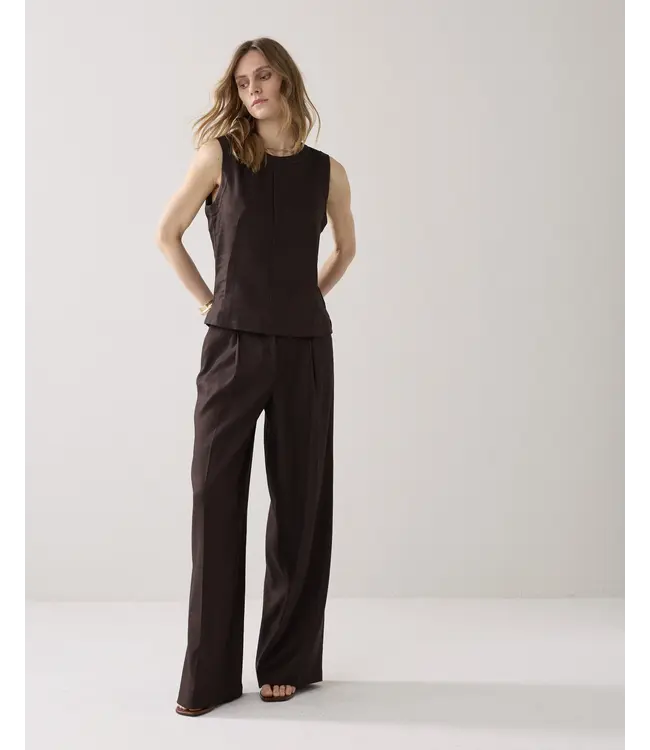 2s3065-11780/000713-Coffee  Top Linen blend