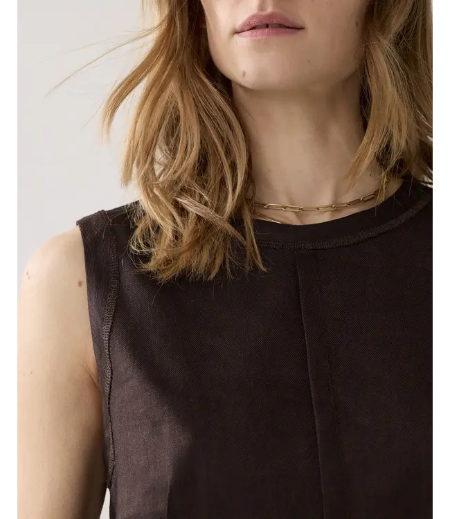 2s3065-11780/000713-Coffee  Top Linen blend