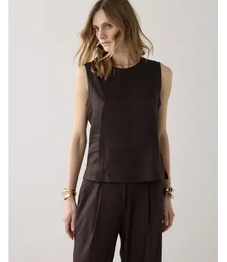 Summum Woman 2s3065-11780/000713-Coffee  Top Linen blend