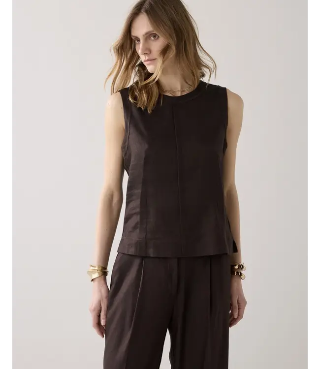 2s3065-11780/000713-Coffee  Top Linen blend