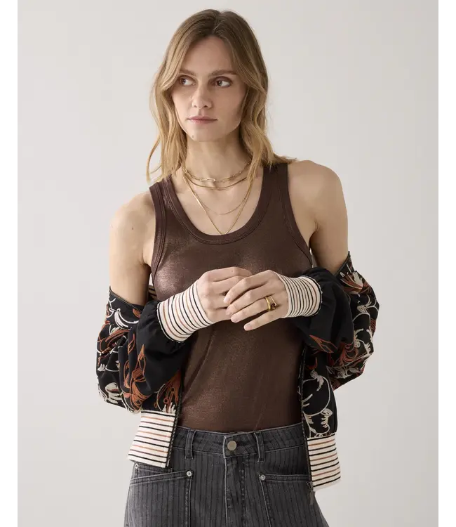 3s4873-5138/000713-Coffee  Rib tanktop cotton rib