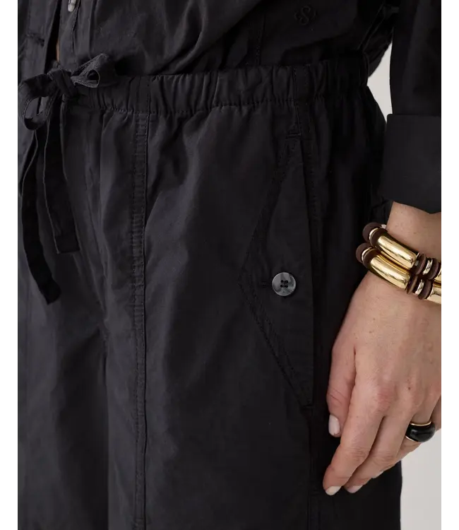 4s2916-12405/000990-Black  Loose pant Breezy cotton canvas