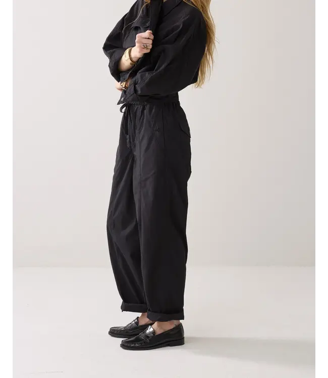 4s2916-12405/000990-Black  Loose pant Breezy cotton canvas