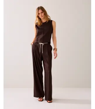 Summum Woman 4s2953-11780/000713-Coffee  Trousers Linen blend