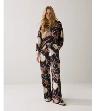 Summum Woman 4s2964-12387/000120-Multicolour  Trousers All over twill satin