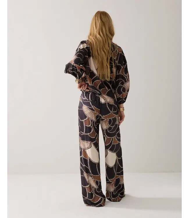 4s2964-12387/000120-Multicolour  Trousers All over twill satin