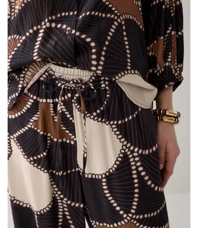 4s2964-12387/000120-Multicolour  Trousers All over twill satin