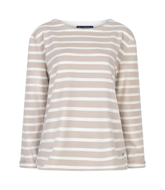 srb4755/Terry stripe long sleeve/Pebble