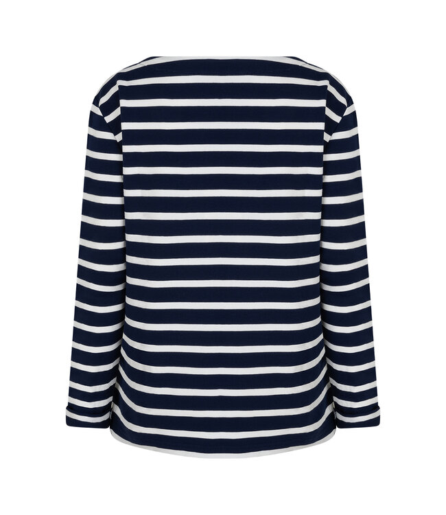 srb4755/Terry stripe long sleeve/DarkBlue