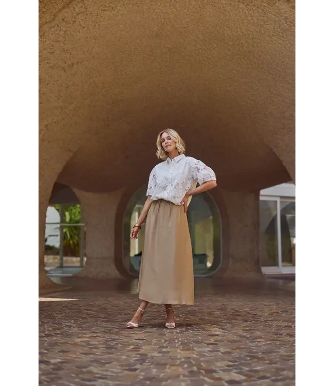 NKS10022-Camel  Floortje Skirt