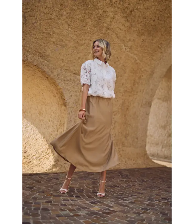 NKS10022-Camel  Floortje Skirt