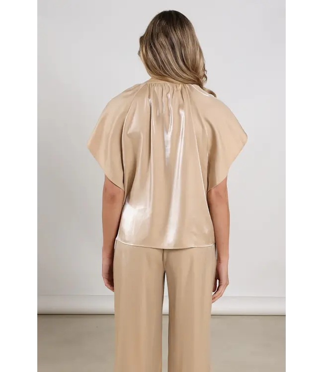 NKS01131-Sand  Taylor Top Shiny