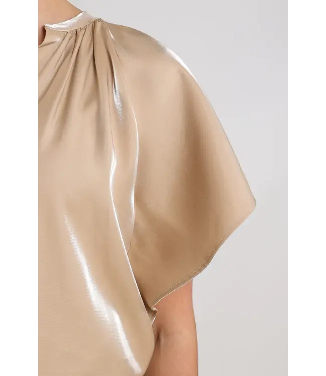 NKS01131-Sand  Taylor Top Shiny