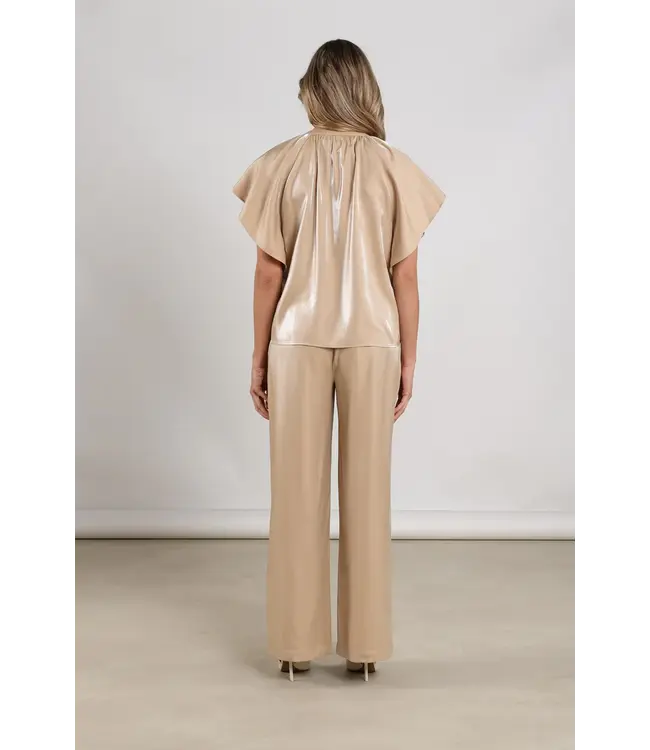 NKS09059-Sand  Rubi Pants Shiny