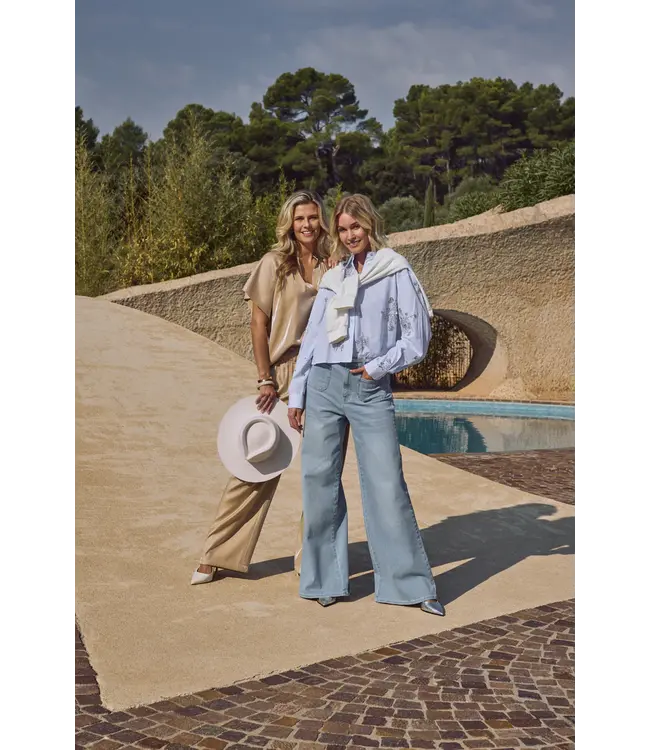 NKS09059-Sand  Rubi Pants Shiny