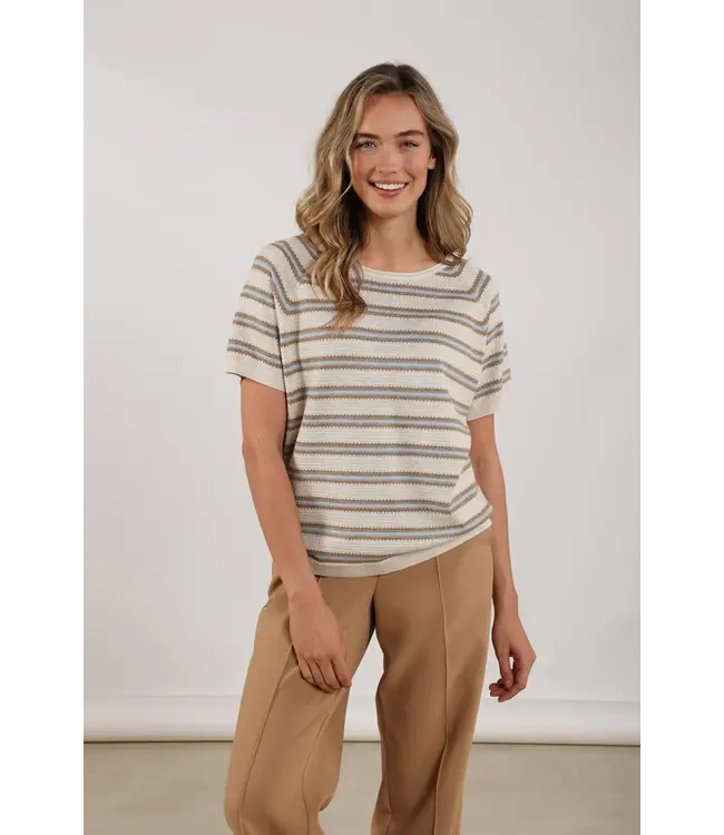 NKS03040-Sand/Cloudy  Rachel Pullover Stripe