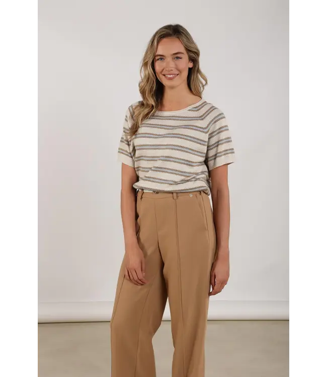 NKS03040-Sand/Cloudy  Rachel Pullover Stripe