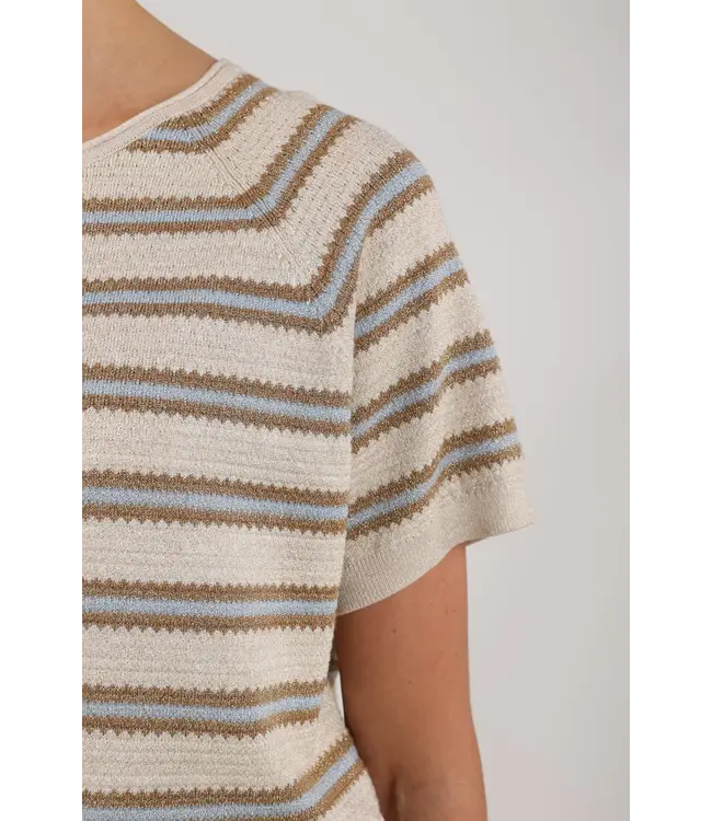 NKS03040-Sand/Cloudy  Rachel Pullover Stripe