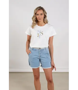 NUKUS NKS04018-Offwhite/Cloudy  Rowena Shirt