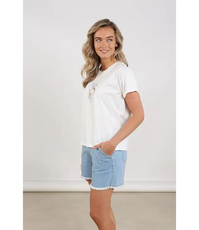 NKS04018-Offwhite/Cloudy  Rowena Shirt